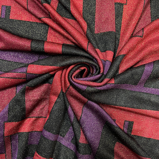 COUPON: GRAPHIKA Maille imprimée lurex : 2.55m