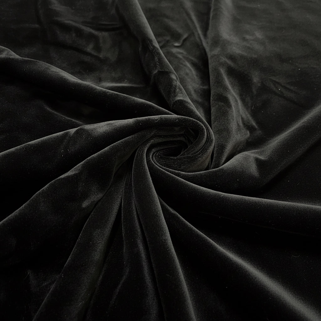 COUPON : NOIR IMPÉRIAL Velours : 1.5m