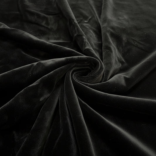 COUPON : NOIR IMPÉRIAL Velours : 1.5m
