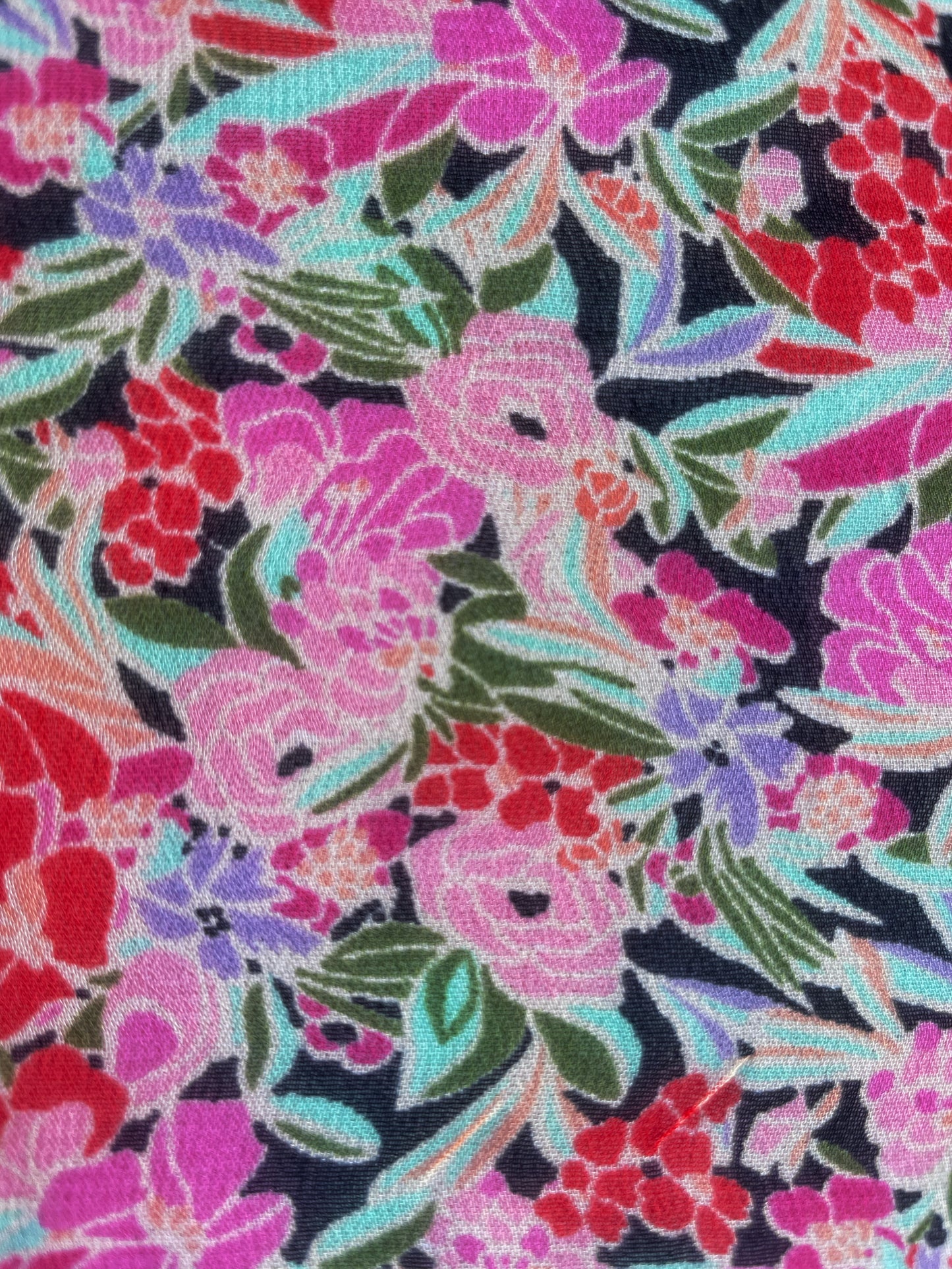 AMARIS: Voile de Coton Viscose imprimé Florale