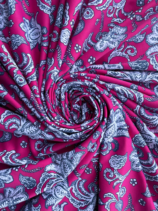 ORYEL: Maille imprimé Floral Oriental