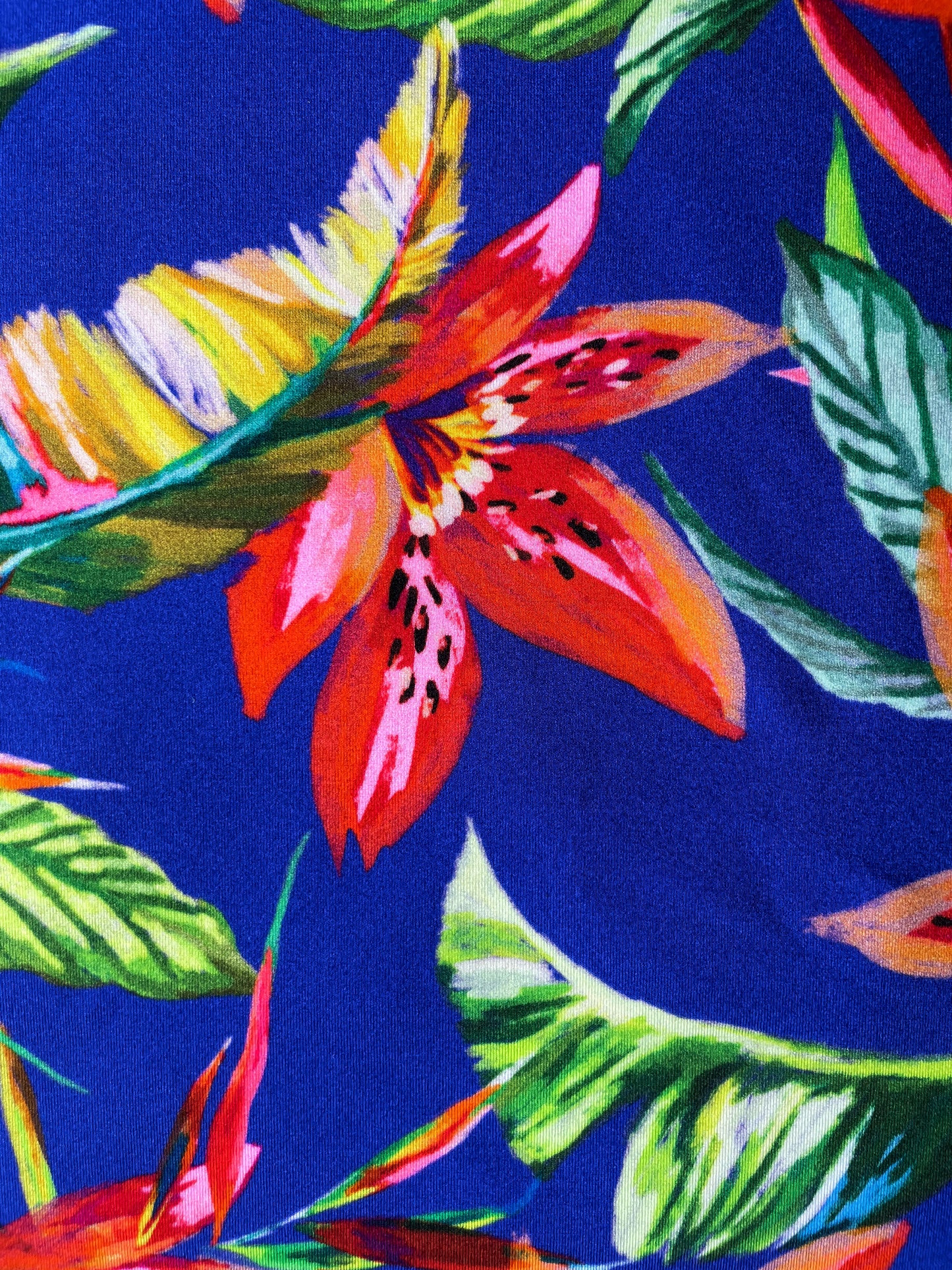 TROPÉA: Maille imprimé Fleurs Tropicales