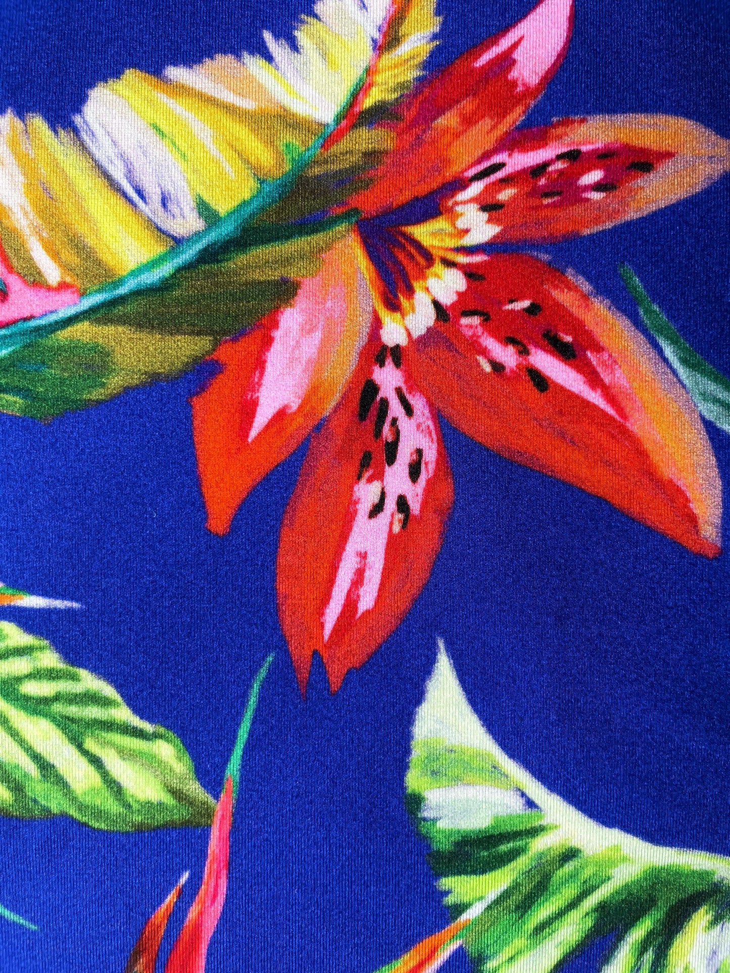 TROPÉA: Maille imprimé Fleurs Tropicales