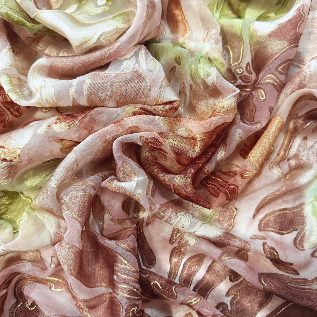 ABANA: Satin dévoré imprimé florale